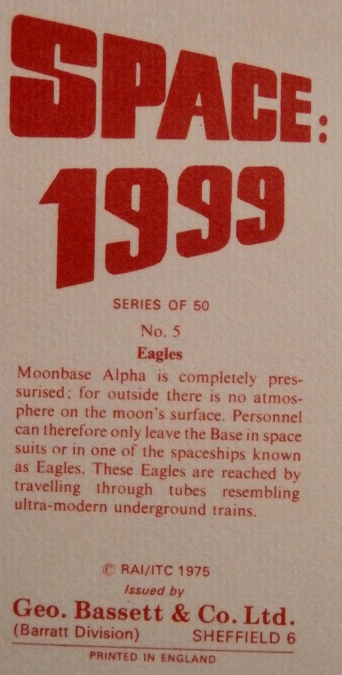 SPACE 1999 TRADING CARDS #01