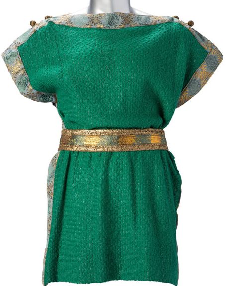 green emerald velvet dress PINE GREEN LONG SILK DRESS WITH DRAPED NECKLINE